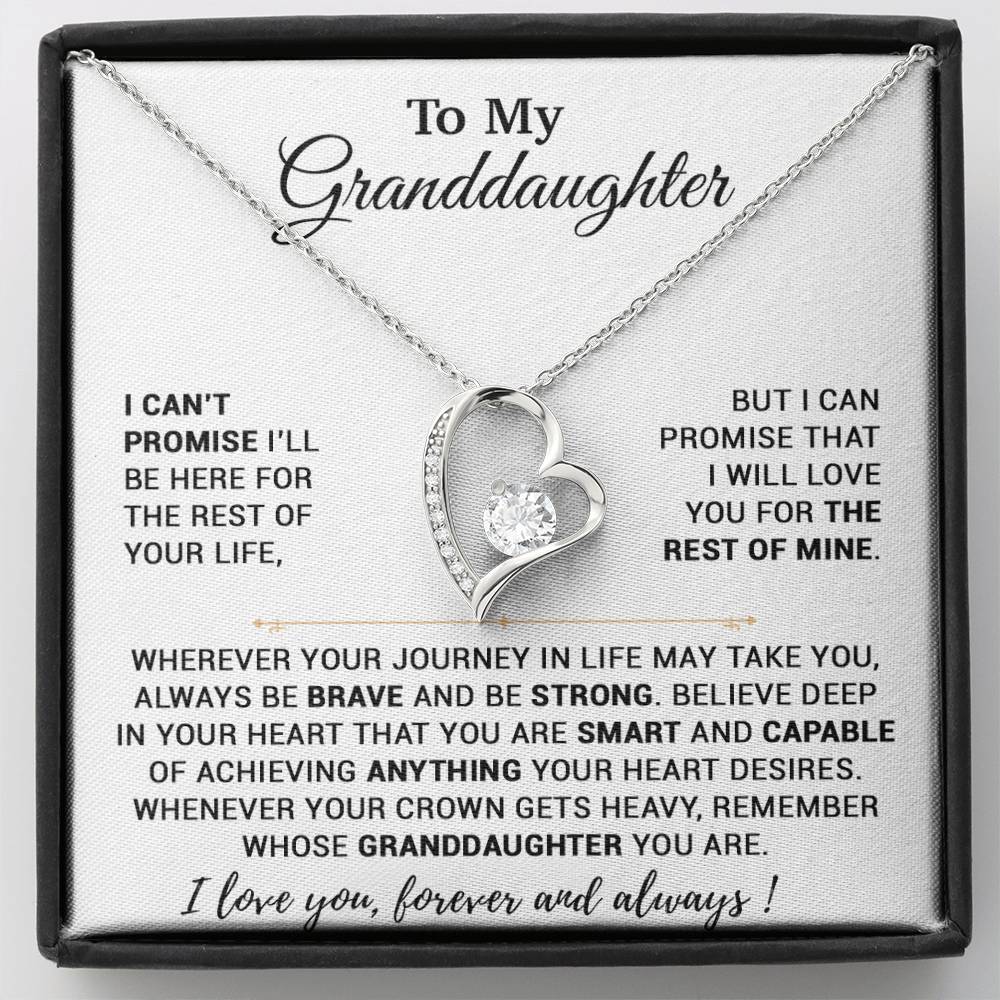 To My Granddaughter Necklace, Birthday Gift For Granddaughter, Birthday Gifts 7_10