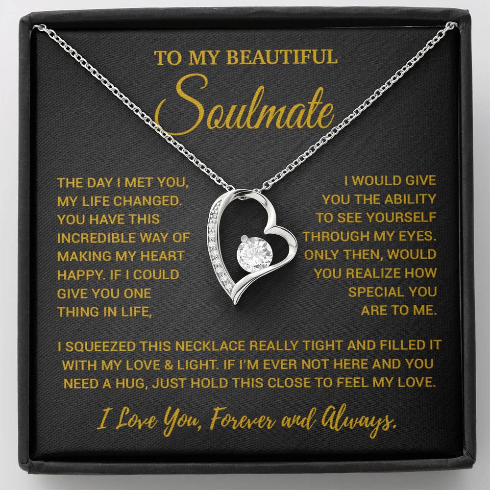 To My Soulmate Necklace, Valentines Day Gift, Gift For Wife, Anniversary Gift 30_2_Gold