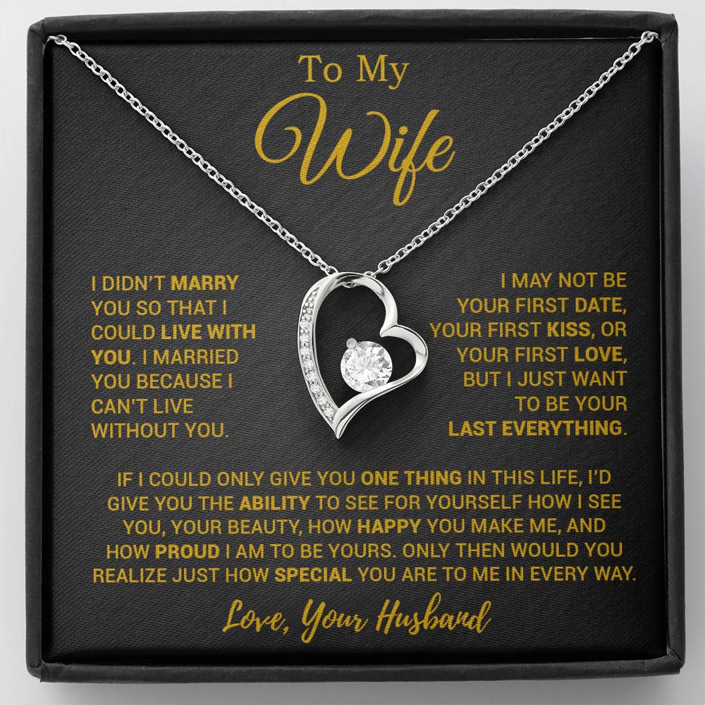 To My Wife Necklace, Gift For Wife, Anniversary Gift For Wife, Necklace For Wife 27_3_Gold