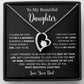 To My Daughter Necklace, Gift for Daughter from Dad, Father Daughter Necklace  22_5_Black