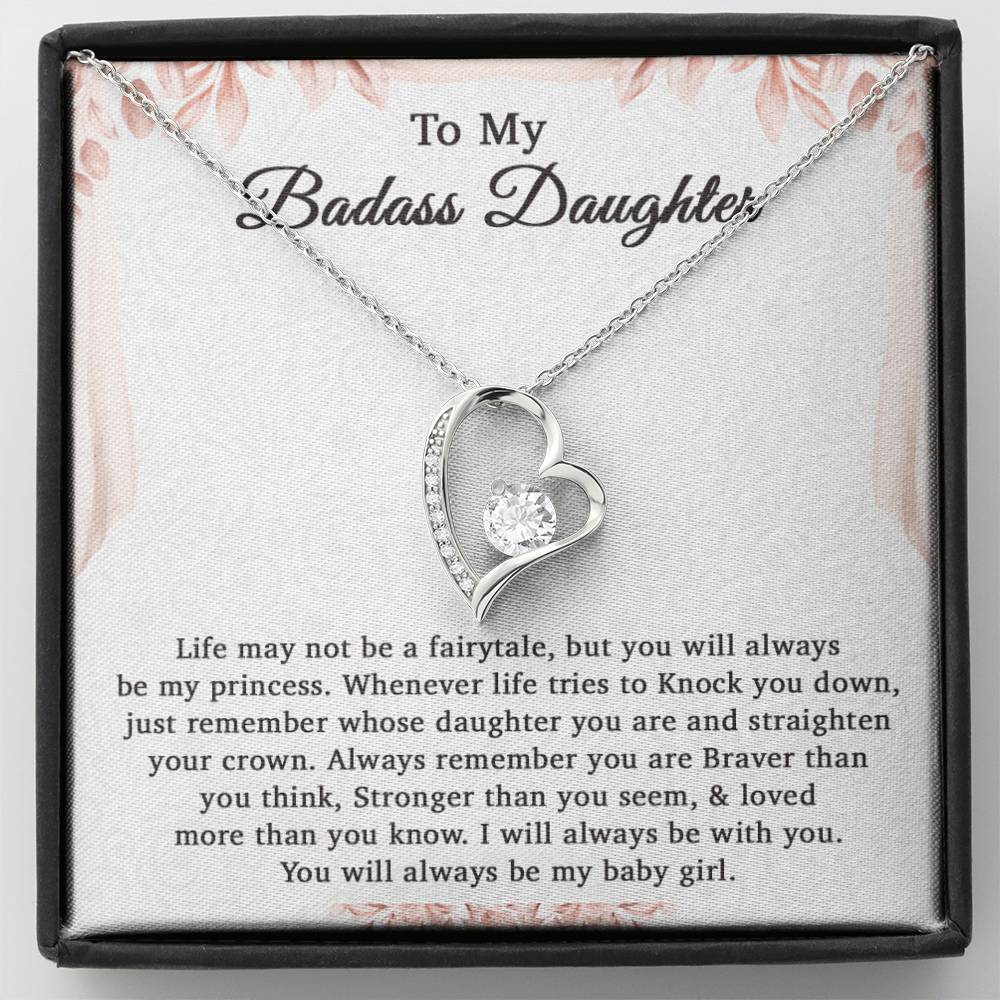 To My Badass Daughter Necklace From Mom, Badass Daughter Gift,  Badass Daughter Necklace
