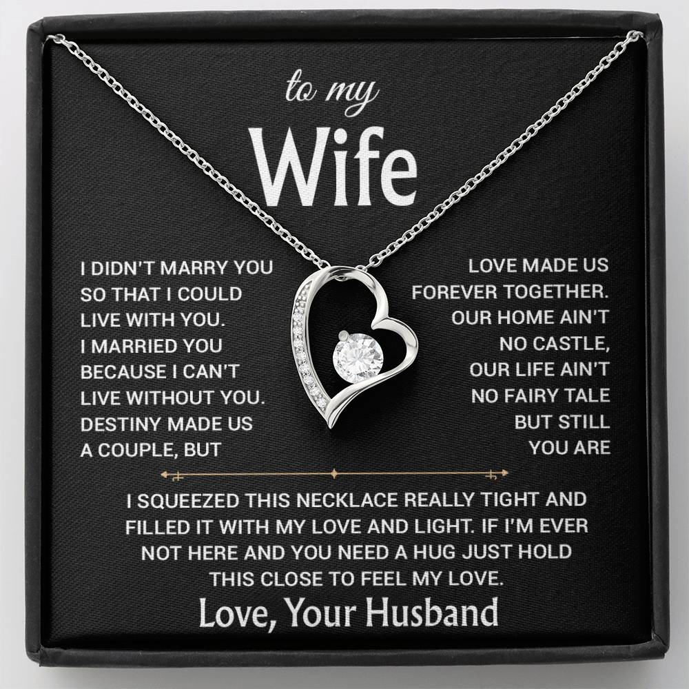 To My Wife Necklace, Christmas Gifts For Women, Anniversary Gift For Wife 17_12_Black