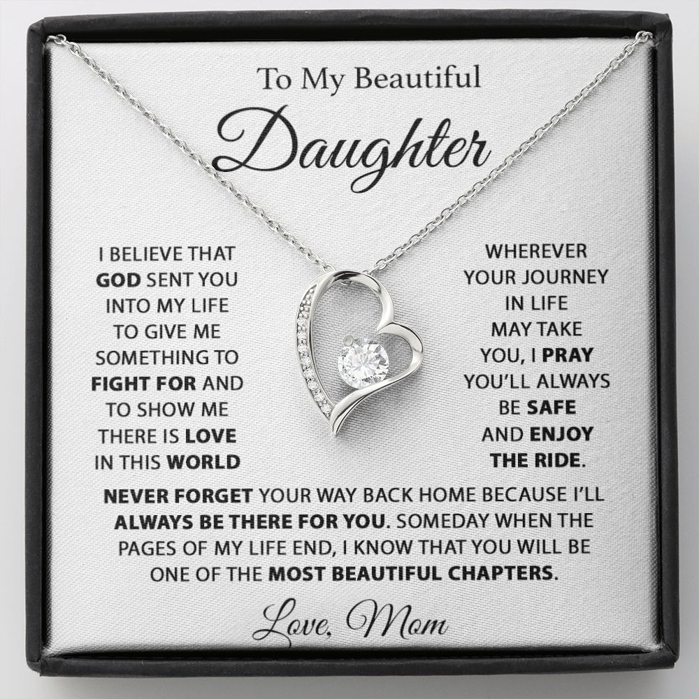 To My Daughter Necklace, Daughter Mother Necklace, Daughter Gift From Mom.