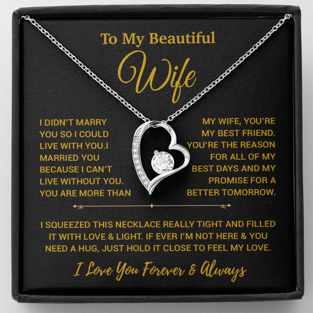 To My Wife Necklace, Vanlentines Gifts For Women, Anniversary Gift For Wife 15_1_Gold