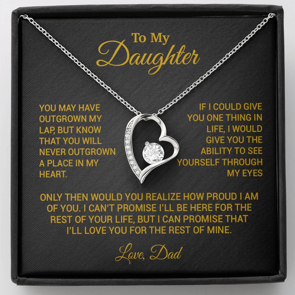 To My Daughter Necklace, Daughter Father Necklace, Daughter Gift From Dad 17_8_Gold