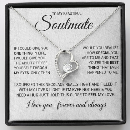 To My Beautiful Soulmate Necklace, Gift for Wife, Girlfriend, Anniversary Gift, Christmas Gift for Her, Birthday Gifts