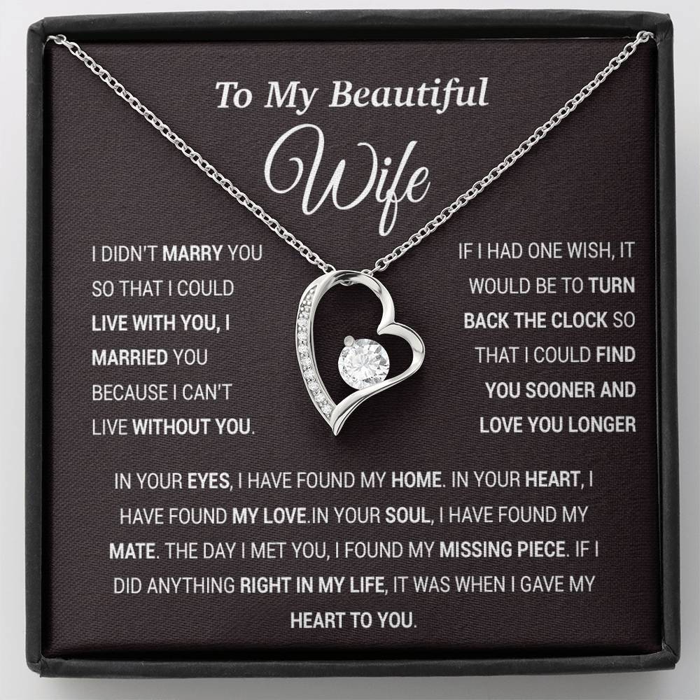 To My Wife Necklace, Gift For Wife, Anniversary Gift For Wife, Christmas Gift 28_11_Tim