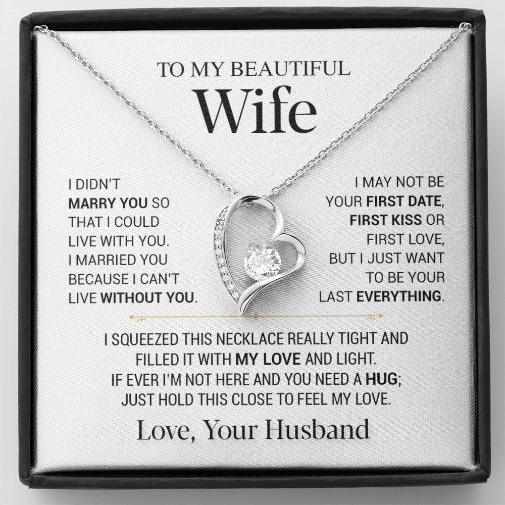 To My Wife Necklace, Christmas Gifts For Women, Anniversary Gift For Wife 23_11_White