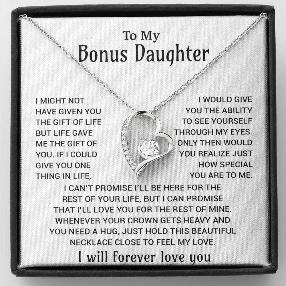 To My Bonus Daughter Necklace, Gift for Bonus Daughter, Step Daughter Birthday 23_11