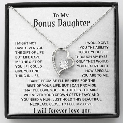 To My Bonus Daughter Necklace, Gift for Bonus Daughter, Step Daughter Birthday 23_11