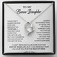 To My Bonus Daughter Necklace, Gift for Bonus Daughter, Step Daughter Birthday 30_9_White