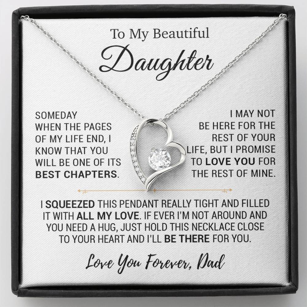 To My Daughter Necklace, Daughter Father Necklace, Daughter Gift From Dad 13_10