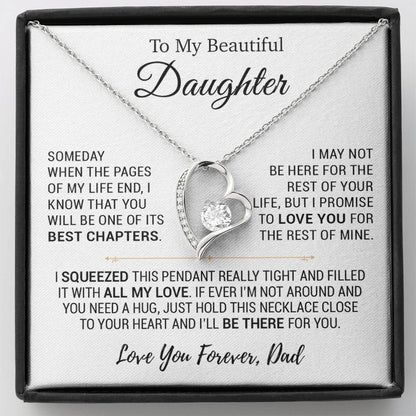 To My Daughter Necklace, Daughter Father Necklace, Daughter Gift From Dad 13_10