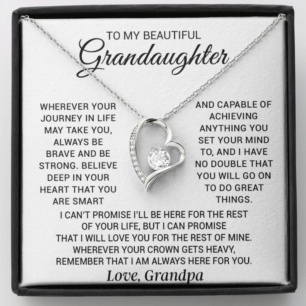To My Granddaughter Necklace, Birthday Gift For Granddaughter, Birthday Gifts 8_8