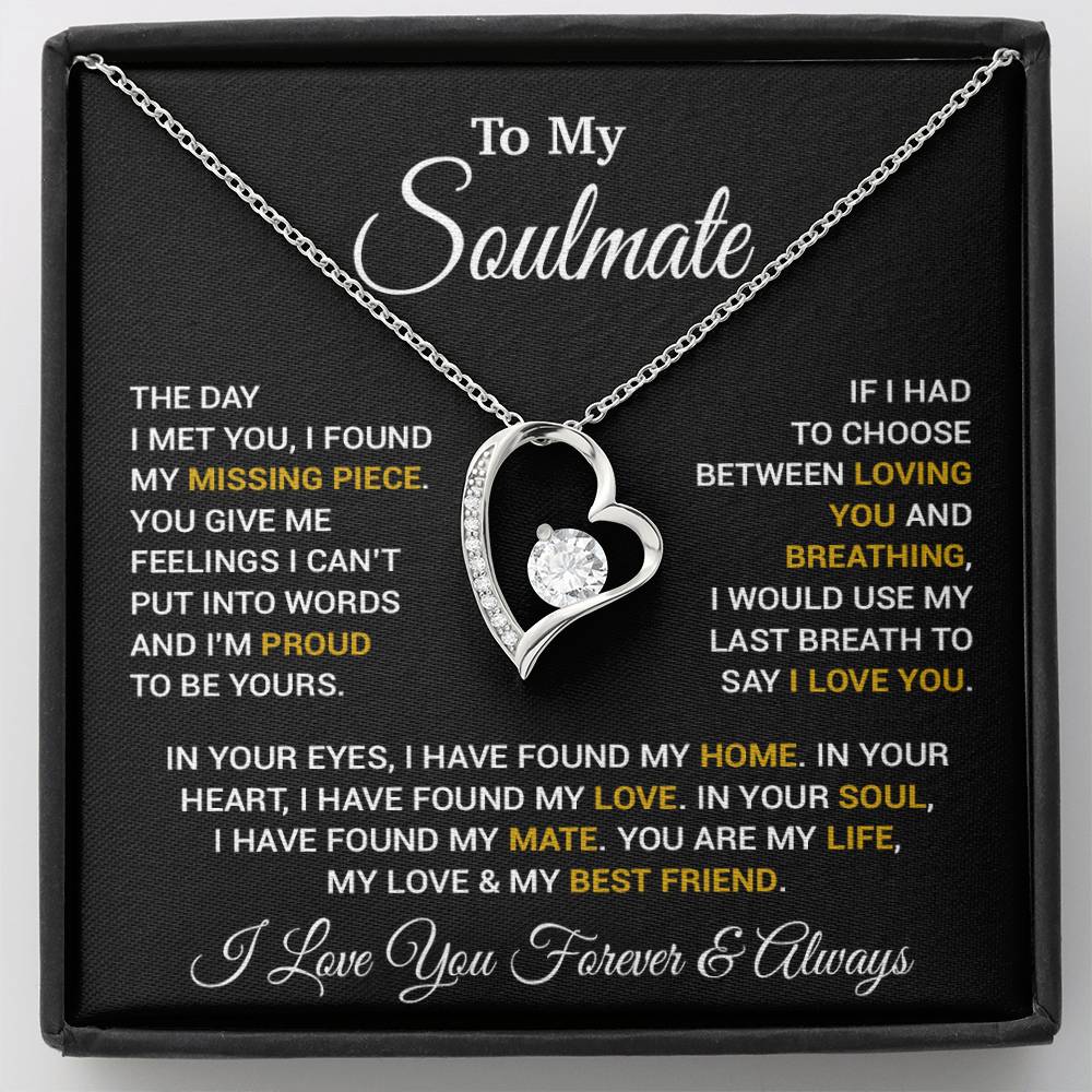 To My Soulmate Necklace, Valentines Day Gift, Gift For Wife, Anniversary Gift 14_2