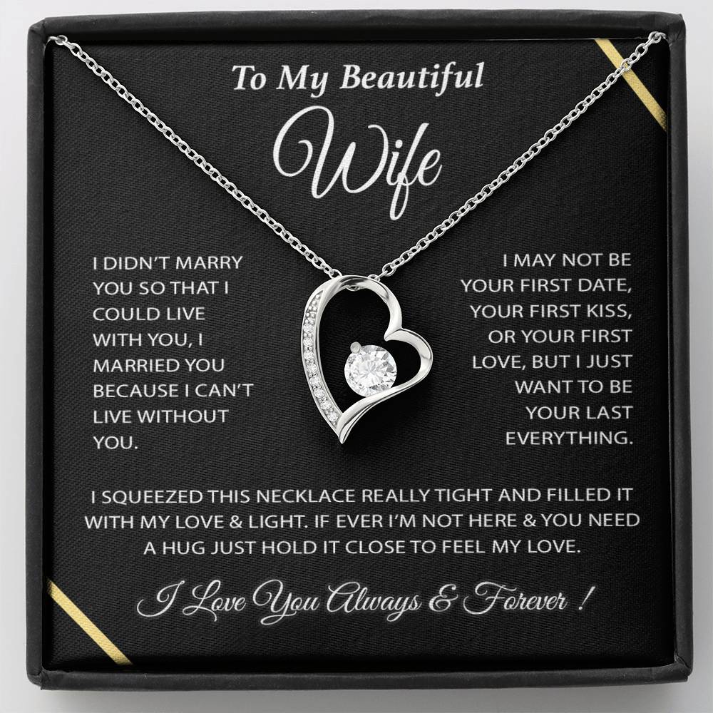 To My Wife Necklace, Wife Gift from Husband, Wife Birthday Gift, Christmas Gift 4_12