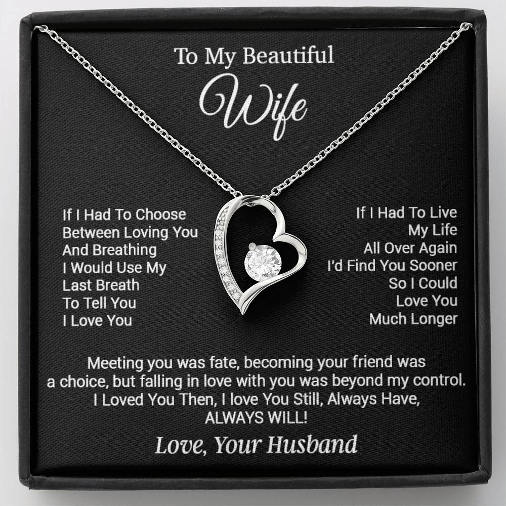 To My Wife Necklace, Gifts from Husband, Valentine Gifts for Her