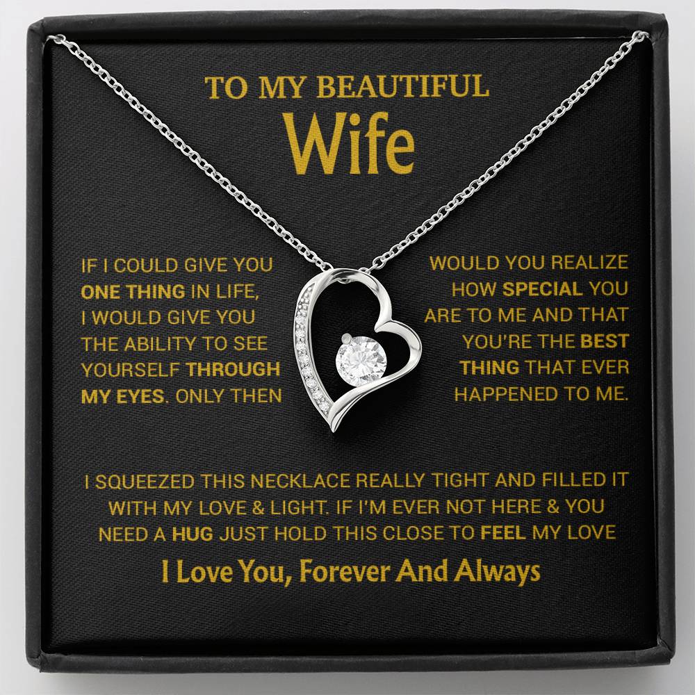 To My Wife Necklace, Christmas Gifts For Wife, Anniversary Cute Gift For Wife_23_8_Gold