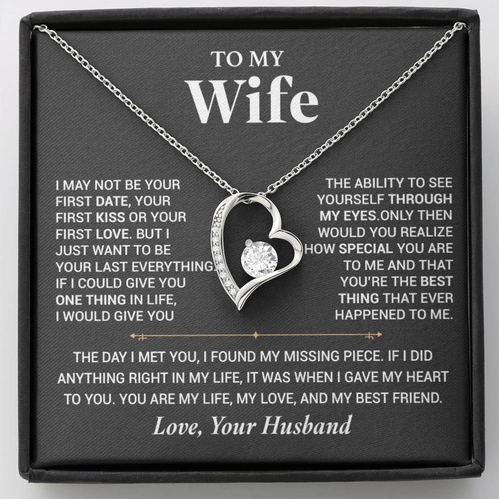 To My Wife Necklace, Christmas Gift For Wife, Christmas Gifts For Her, Wife Gift_ Gray
