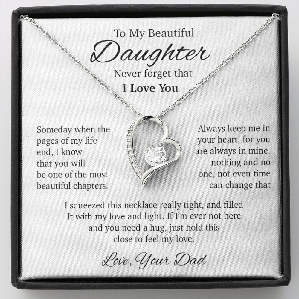 To My Daughter Necklace, Daughter Gift, Gift From Dad, Gift For Her