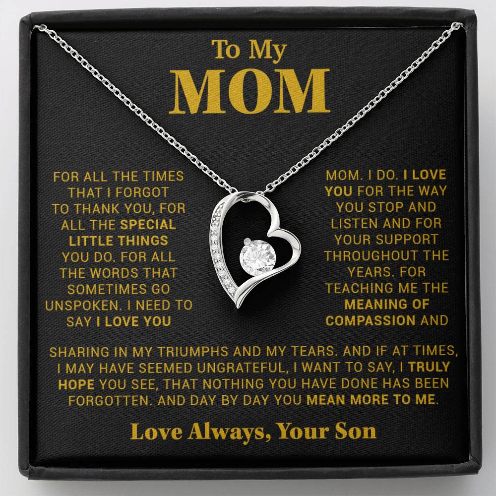 To My Mom Gift for Mother from Son From Daughter Mom Birthday Gift, Mothers Day_Gold