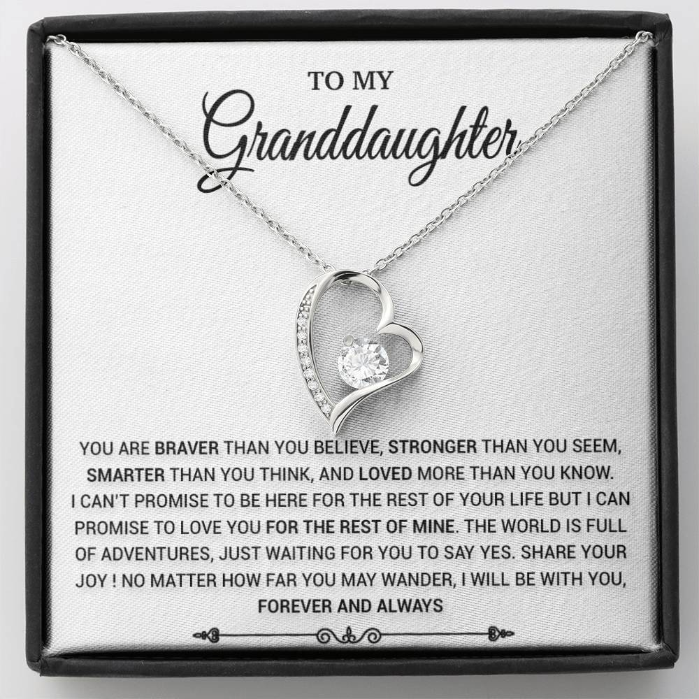 To My Granddaughter Necklace, Birthday Gift For Granddaughter, Birthday Gifts 21_8