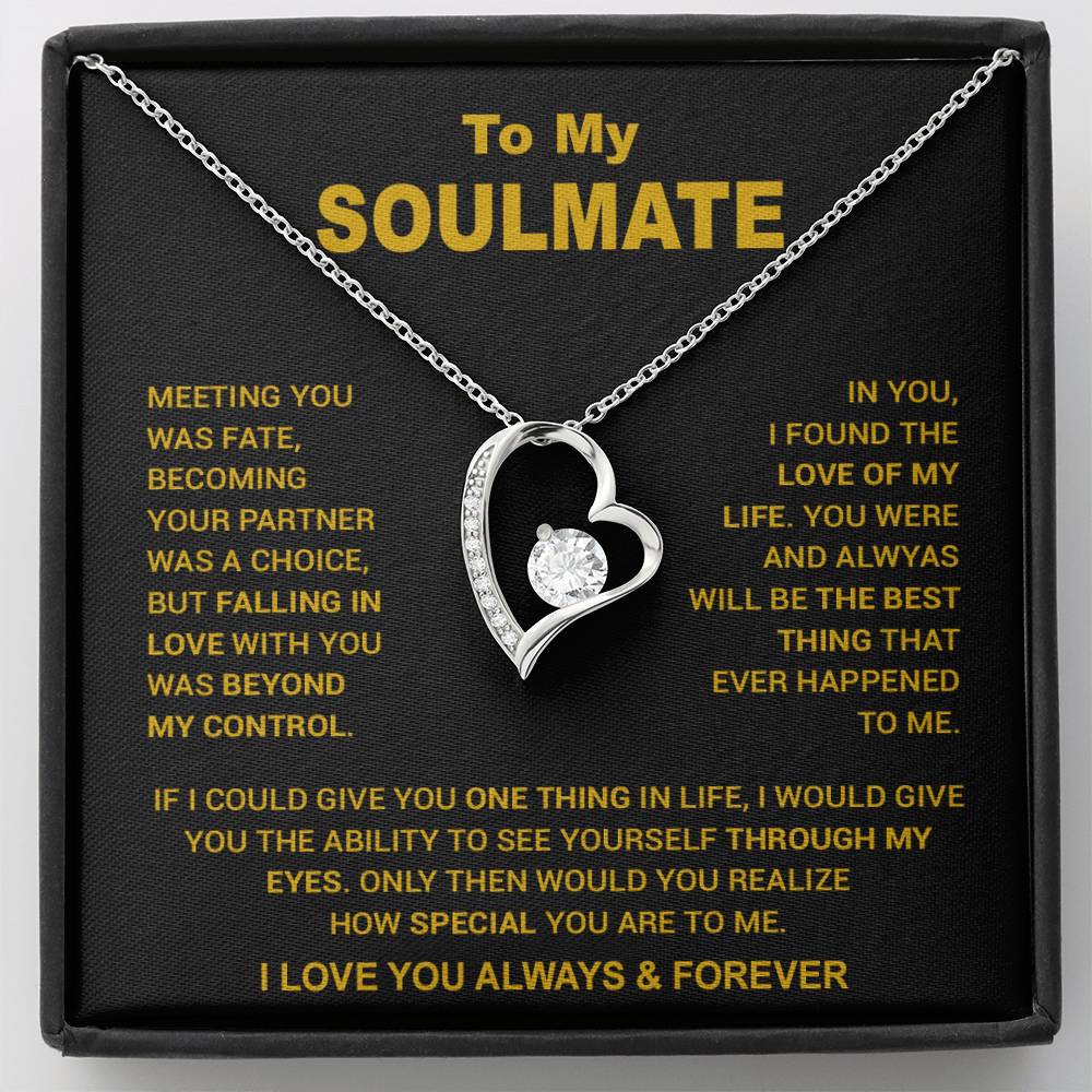 To My Soulmate Necklace, Soulmate Gift, Gift For Girlfriend, Christmas Gift 10_12_Gold