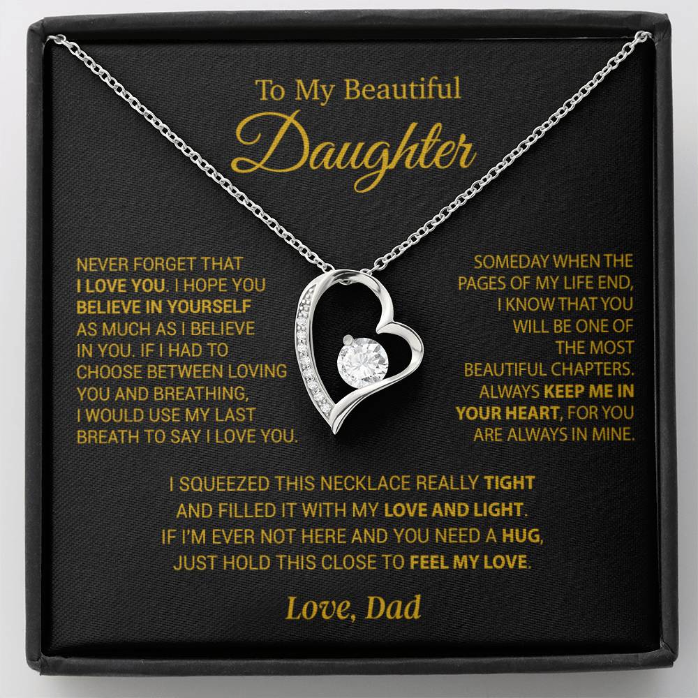 To My Daughter Necklace, Daughter Father Necklace, Daughter Gift From Dad 9_9