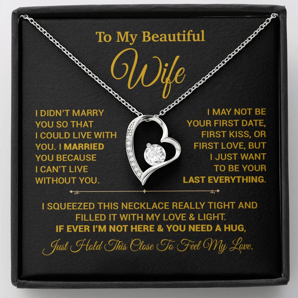 To My Wife Necklace, Christmas Gifts For Women, Anniversary Gift For Wife 9_9_Gold