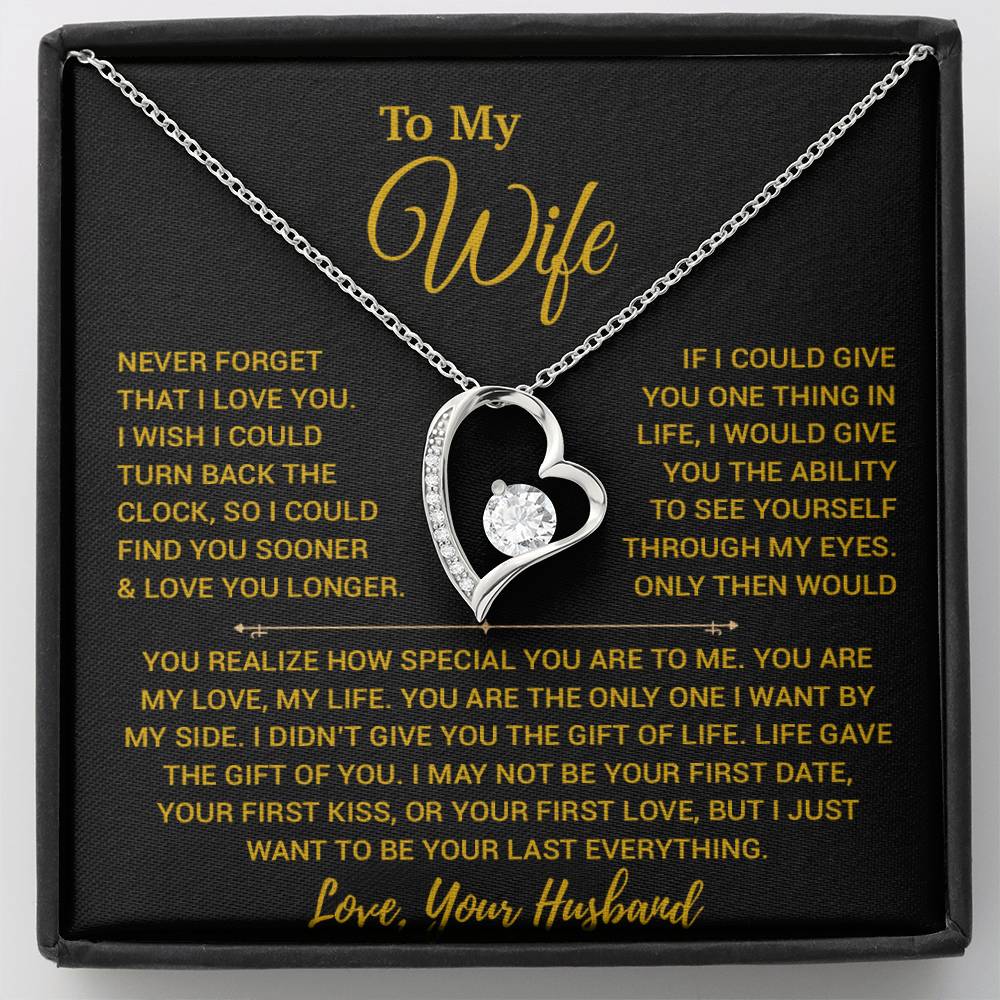 To My Wife Necklace, Vanlentines Gifts For Women, Anniversary Gift For Wife 14_2_Gold