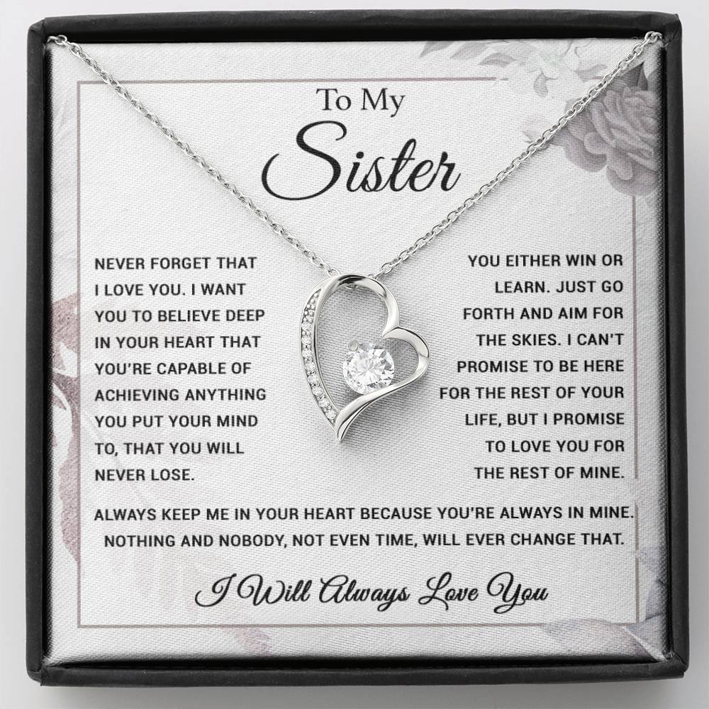 To My Sister Necklace, Brother to Sister, Birthday gift For Sister from Brother 6_9