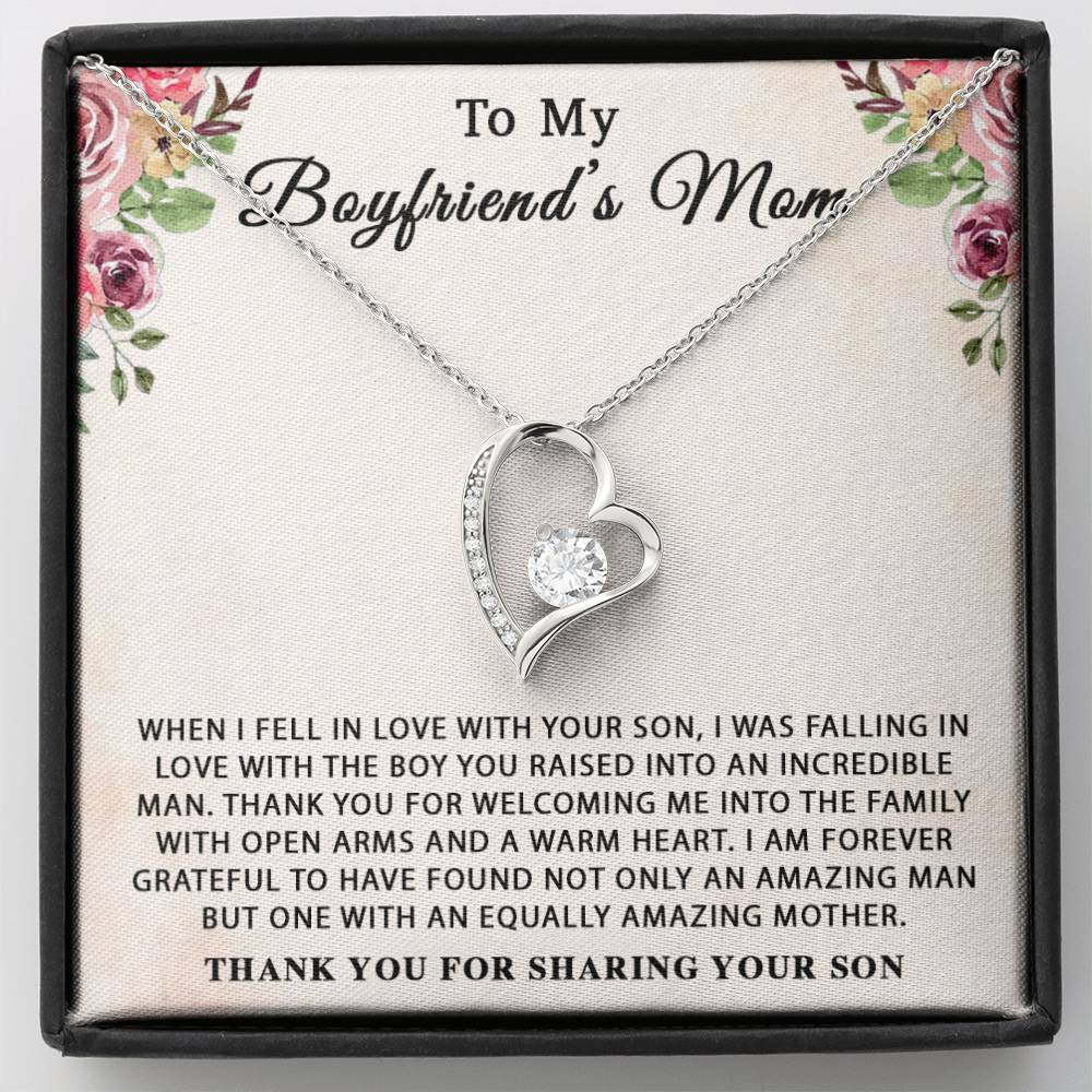 To My Boyfriend's Mom Necklace, For My Boyfriend's Mom, Birthday Gift