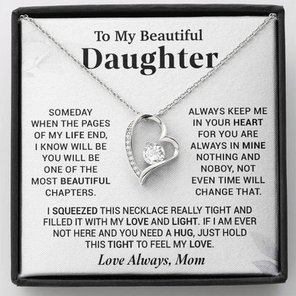 To My Beautiful Daughter Necklace, Gift for Daughter, Birthday Gift for Daughter 24_7