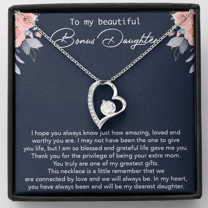 To my Bonus Daughter Necklace, Bonus Daughter, Step Daughter Gift