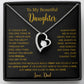 To My Daughter Necklace, Gift for Daughter from Dad, Father Daughter Necklace  4_5_Gold