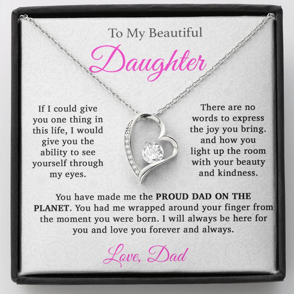 To My Daughter Necklace, Daughter Father Necklace, Daughter Gift From Dad333_Hong