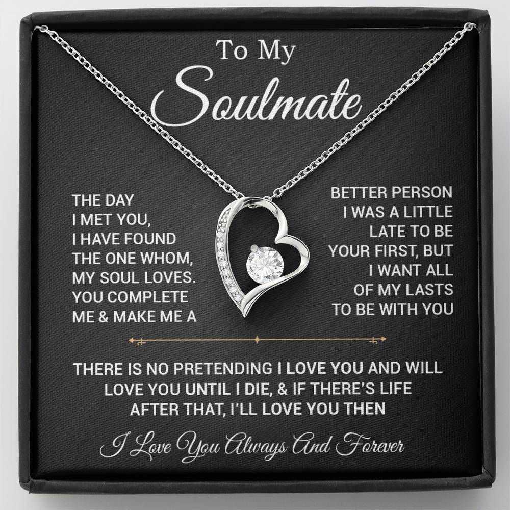 To My Soulmate Necklace, Valentines Day Gift, Gift For Wife, Anniversary Gift 28_2