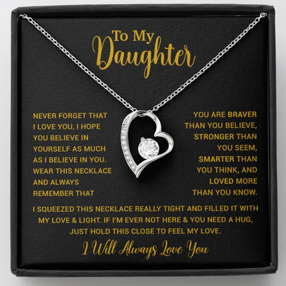 To My Daughter Necklace Gift for Daughter from Dad,Daughter Father Necklace 16_4_Gold
