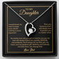 To My Daughter Necklace, Gift for Daughter from Dad, Father Daughter Necklace 4_6_Gold