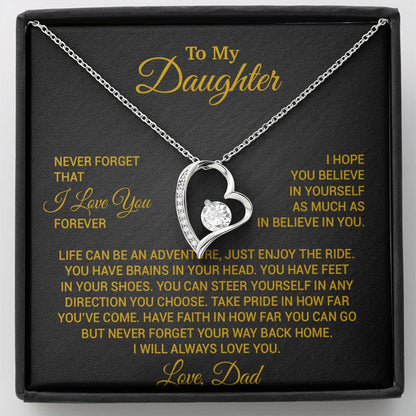 To My Daughter Necklace, Daughter Father Necklace, Daughter Gift From Dad 19_8_Gold