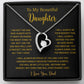 To My Daughter Necklace, Gift for Daughter from Dad, Father Daughter Necklace  6_5_Gold