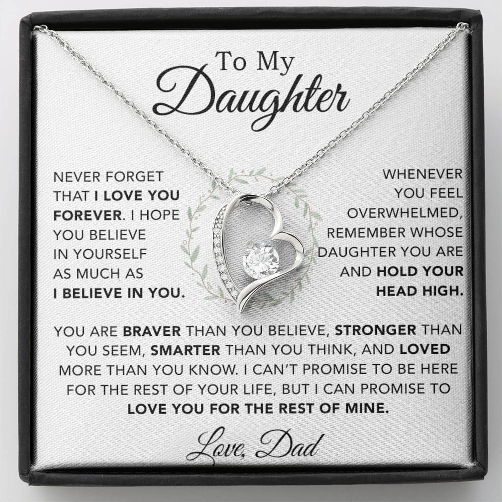 To My Daughter Necklace, Gift for Daughter from Dad, Father Daughter Necklace 27_11