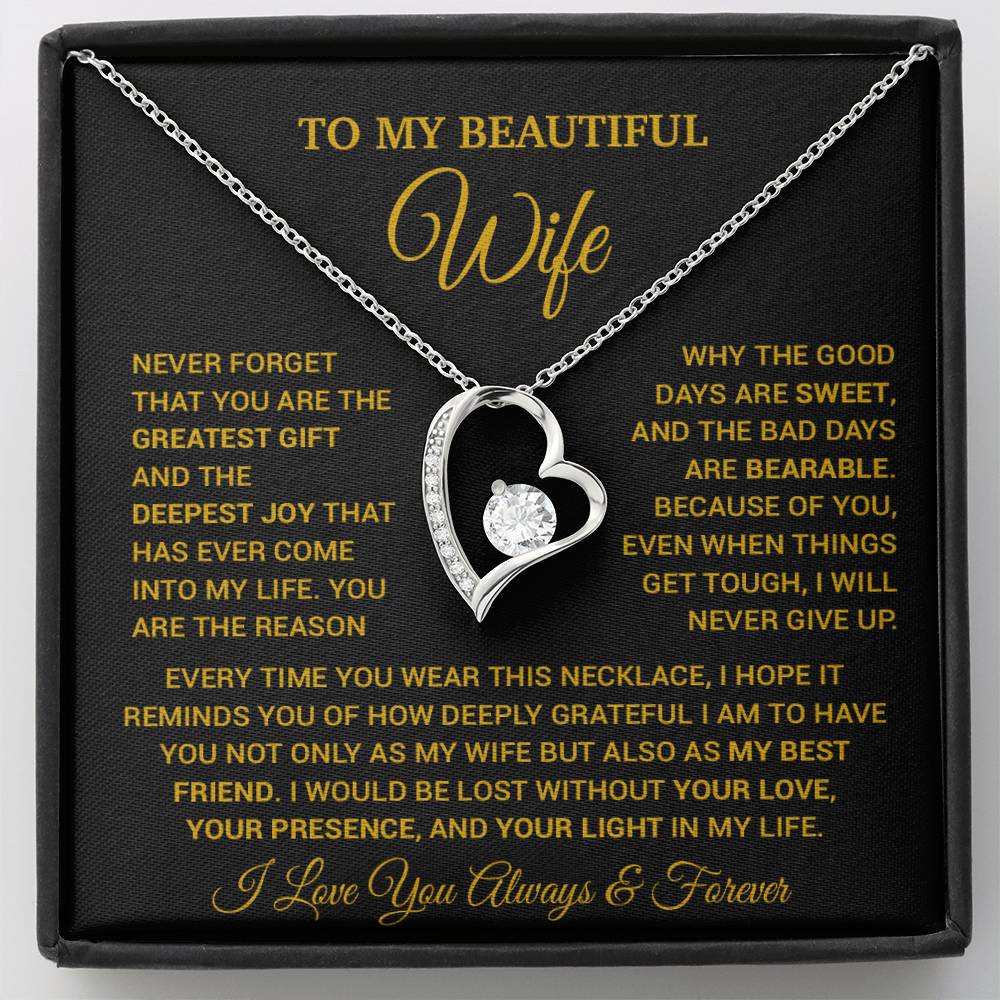 To My Wife Necklace, Christmas Gifts For Wife, Anniversary Cute Gift For Wife_16_9_Gold
