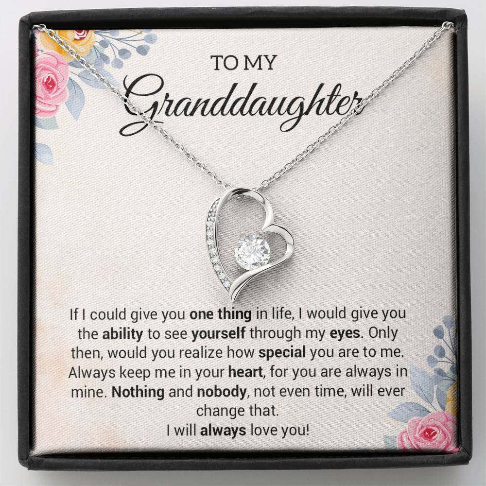 To My Granddaughter Necklace Gift, Granddaughter Jewelry From Grandma Birthday