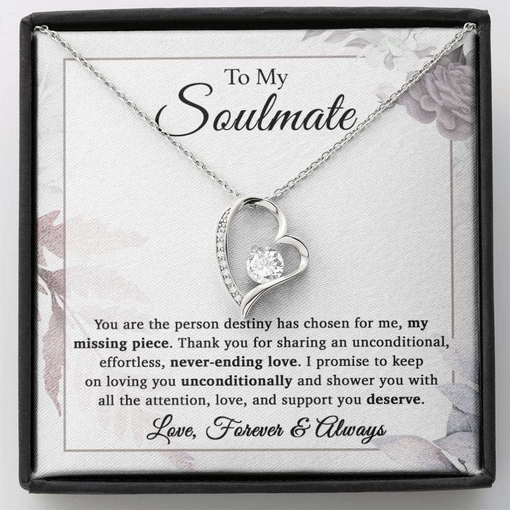 To My Soulmate Necklace Birthday Anniversary Gift for Wife Girlfriend