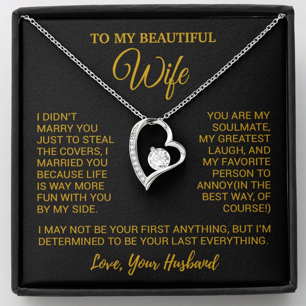 To My Wife Necklace, Christmas Gifts For Women, Anniversary Gift For Wife 24_10_Gold