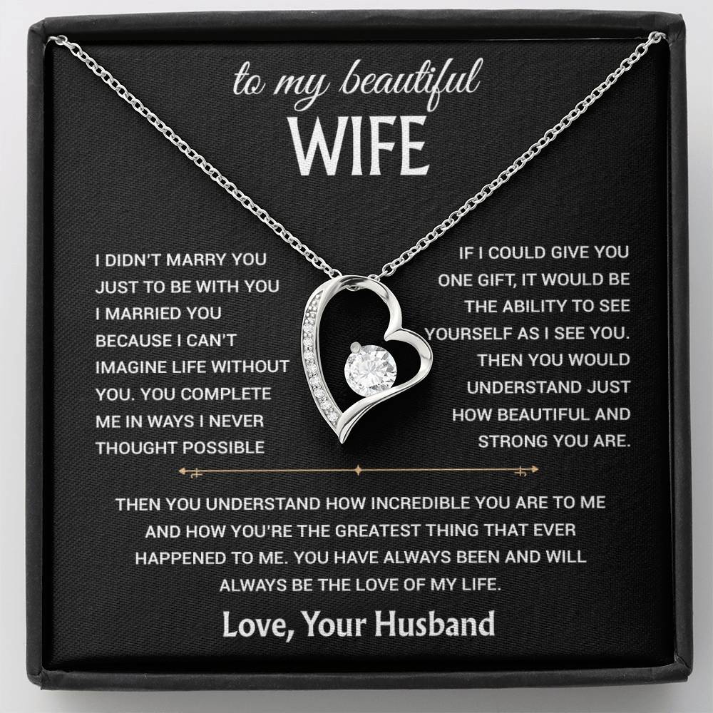 To My Wife Necklace, Christmas Gifts For Women, Anniversary Gift For Wife 14_12_Black