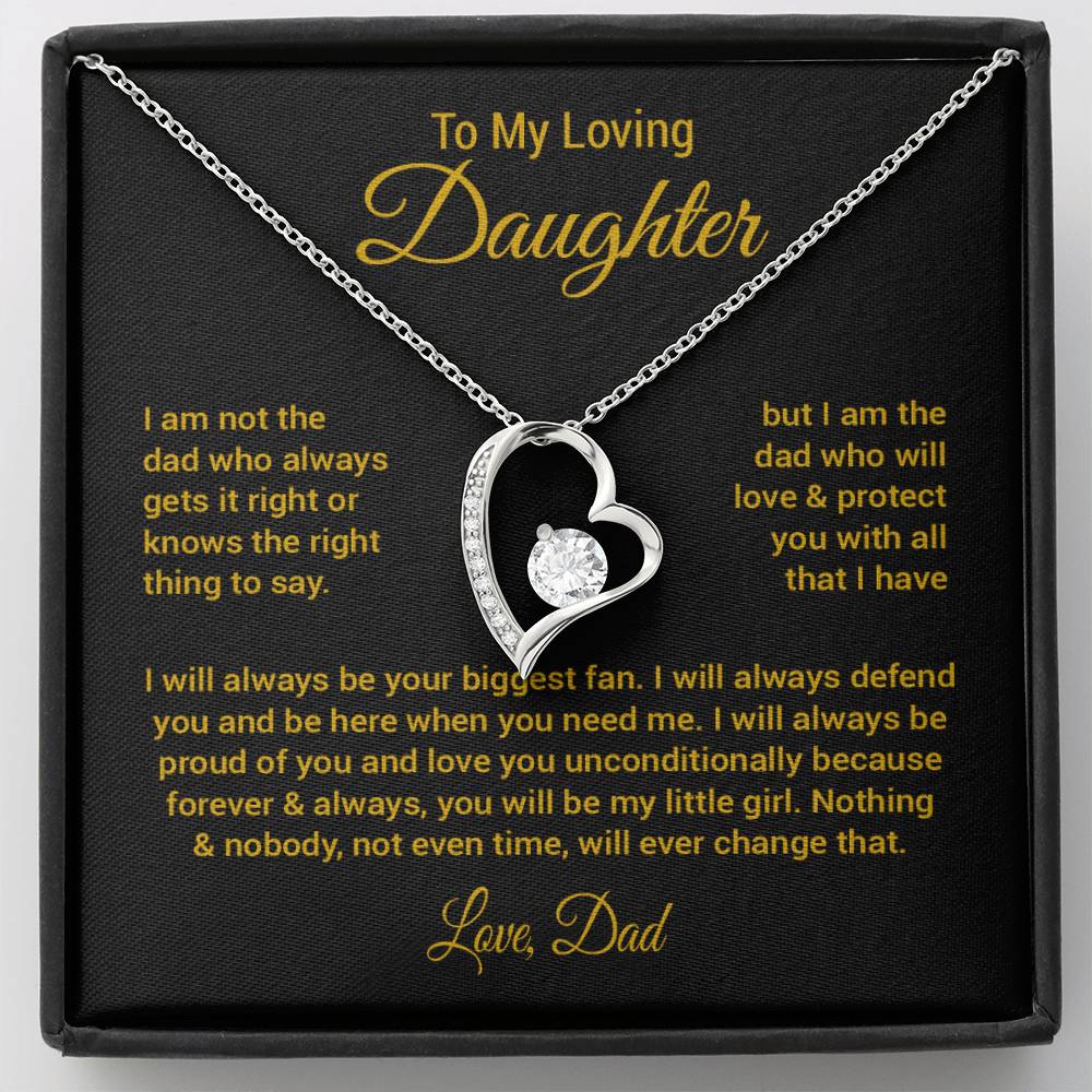 To My Daughter Necklace Gift From Dad, Daughter Gift, Father Daughter Necklace 23_8_Gold