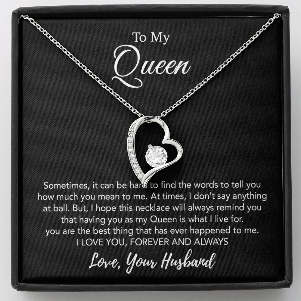 To My Queen Necklace, Anniversary Gift For Wife, Girlfriend Necklace, Birthday Gift For Wife 21_1