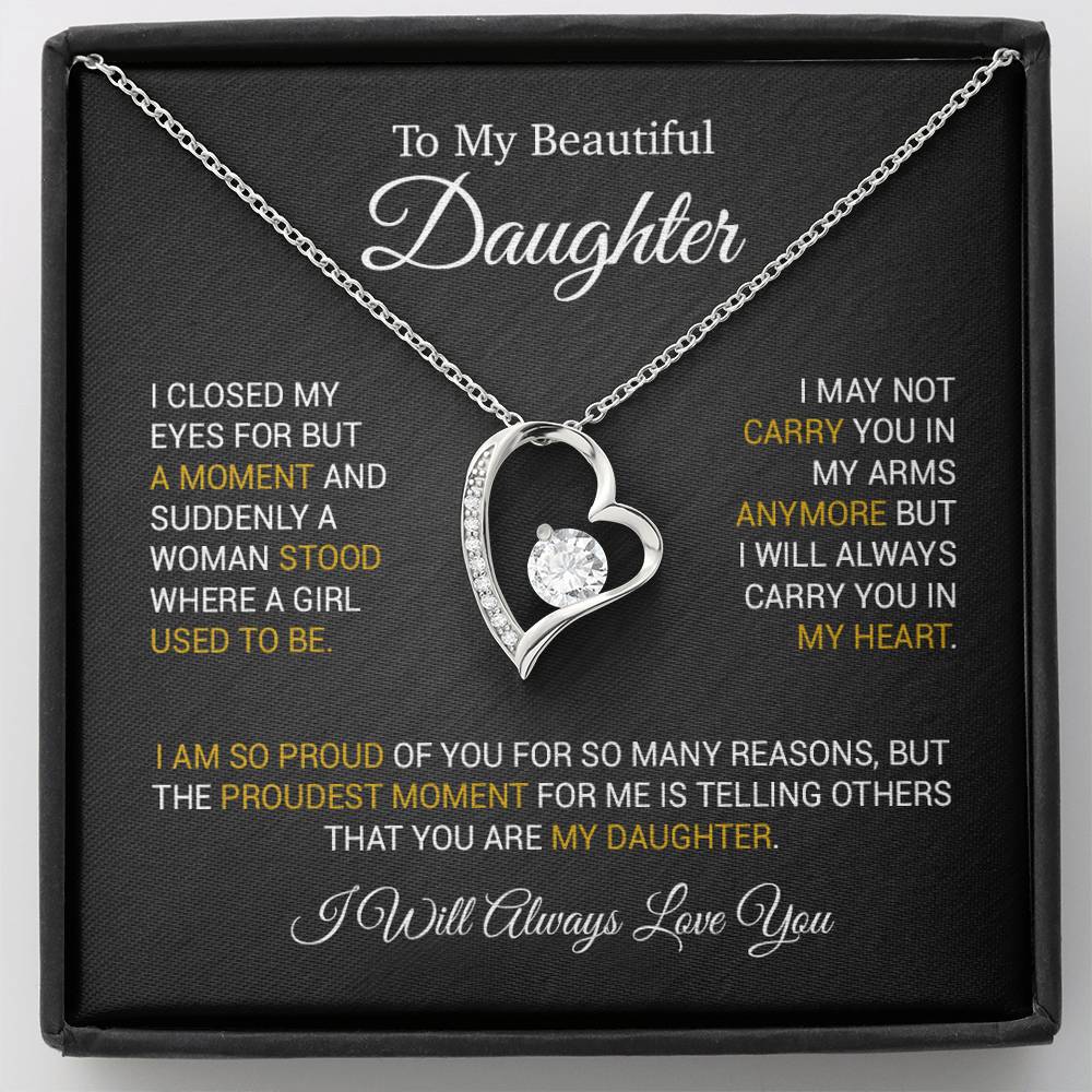 To My Daughter Necklace, Daughter Father Necklace, Daughter Gift From Dad 2_6_Black